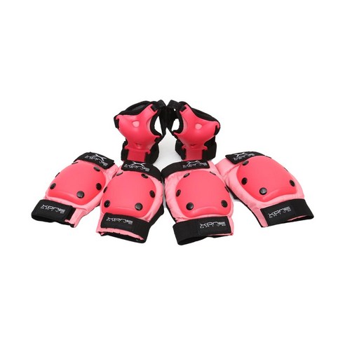 엑스원드라이브 3종보호대 어린이 아동용 유아동 보호대 손목+팔꿈치+무릎 자전거 인라인 킥보드 스쿠터 KS-305, 핑크, 1개