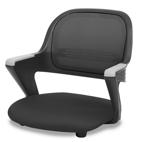 체어포커스 알라딘 좌식의자 패브릭 AL-D250 BK, 블랙