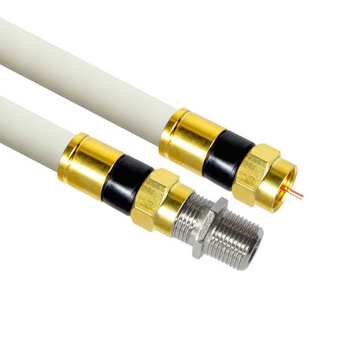 마하링크 국산 골드 고급형 RF 안테나 화이트 5C 연장 동축 수제작 케이블 15M, MLZ-GRAW150(화이트)