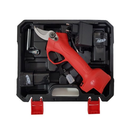 서령 충전식 전동 전기가위 세트 레드, 1세트