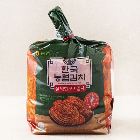 농협 한국 잘 익힌 포기김치, 2.5kg, 1개