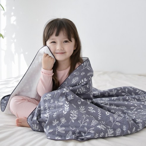 아띠블랑 코튼 극세사 더블블랭킷, 차콜도치