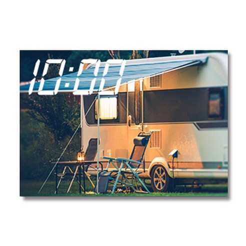 홈마인 LED 캔버스 프린팅 액자 시계 캠핑, A3-HM-CAMPING-25
