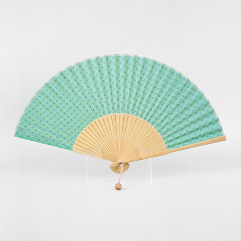자수와 패턴 부채, 패턴 민트, 1개
