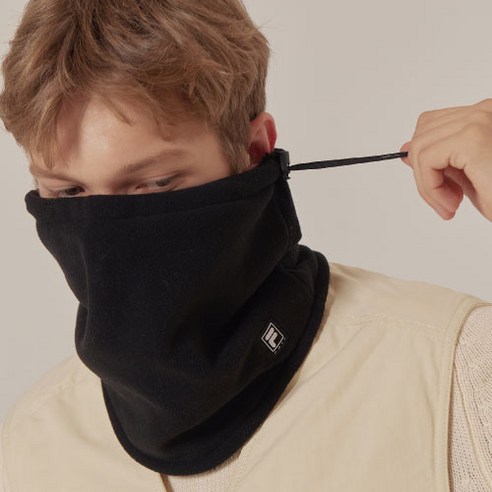 휠라골프 방한 넥워머 - 스포츠마스크, 로켓배송, 폴리에스터 소재, 블랙, ONE SIZE