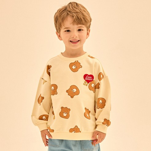 케어베어 아동용 동글동글 텐더하트베어 맨투맨