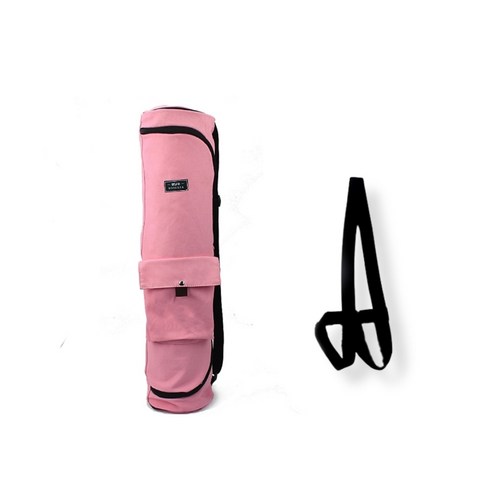 퓨어컬러 대용량 요가매트 가방 + 요가매트 스트랩 세트 B13, 핑크