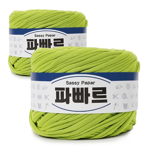 쎄비 파빠르 패브릭얀 뜨개실 500g x 2p, 18 그린티, 95m