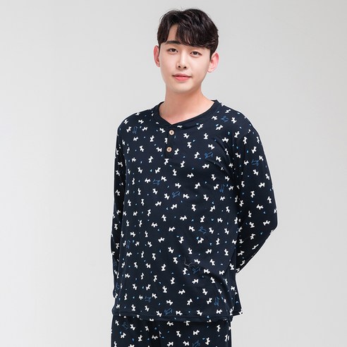 이라인 남성용 페니얼 보들잠옷 상하의 세트