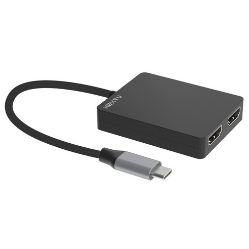 넥스트유 USB C to HDMI 4K 듀얼 모니터 컨버터 젠더, 2294TCH-DUAL
