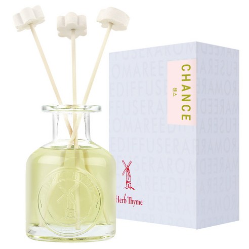 허브타임 NEW 실내용 디퓨저 130ml + 플라워 석고 랜덤발송 4p + 섬유스틱 5p 선물세트, 첸스, 1세트