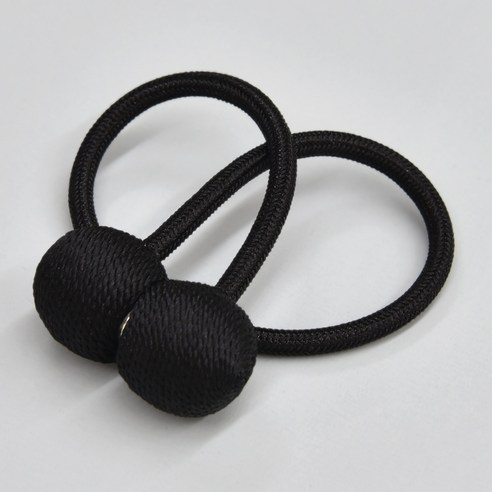 아라크네 커튼 자석 타이백 44 x 3 cm, 블랙, 1개