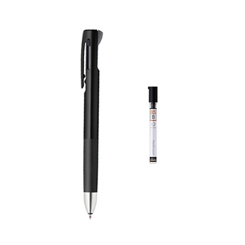 제브라 블렌 2+S 샤프 0.5mm + B샤프심, 블랙(샤프바디), 1세트