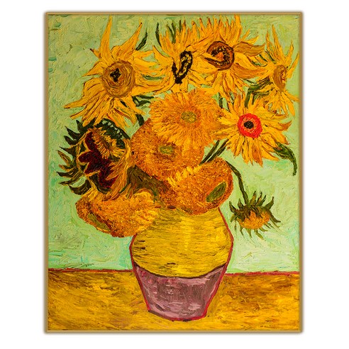 제이디아트 해바라기 그림 인테리어액자 IDP-017-L, 엣지 골드