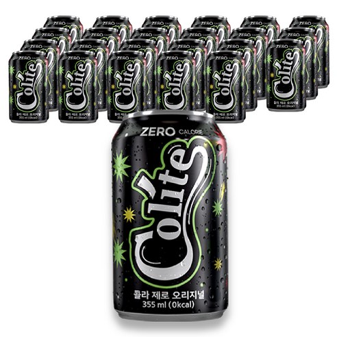 콜라이트 오리지널 제로콜라 355ml, 24개