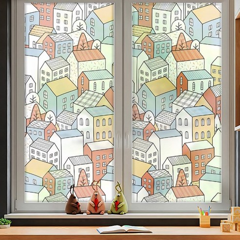 언헤브 마이홈 유리창 필름 시트지, 02하우스, 60 x 150 cm