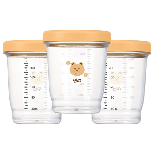 티지엠 에코젠 이유식 보관 용기, 240ml, 치즈, 1세트