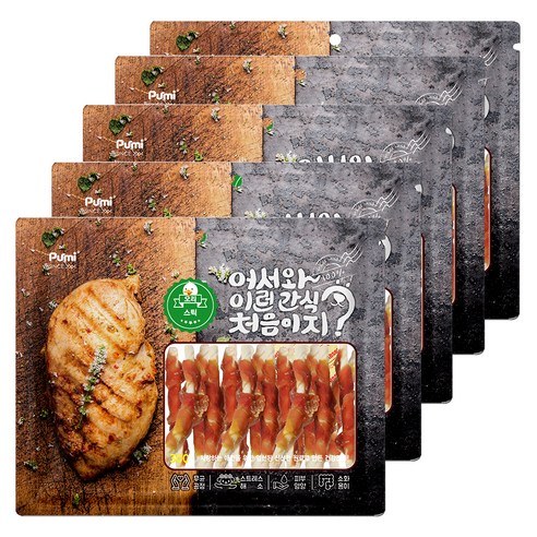 푸르미 반려견 어서와 이런간식 처음이지 건조 간식, 오리스틱, 5개