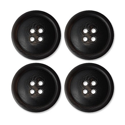 동대문단추왕 고급 무광 코트 가디건 단추 30mm, 호동, 4개, 블랙 호동