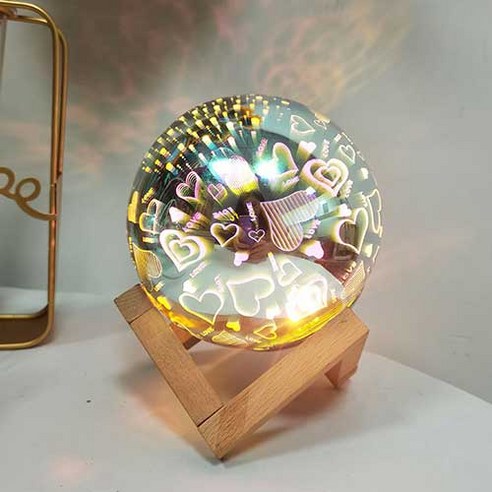 LED 달 무드등 아이디어 램프, 하트