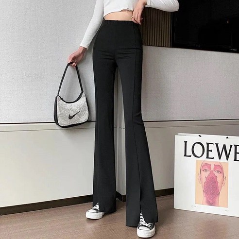 리앤베르 여성용 기본 밴딩 롱 부츠컷 팬츠 요가 필라테스 데일리 레깅스