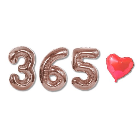 올댓파티 1주년 기념일 풍선 세트, 365일 언제나, 1세트