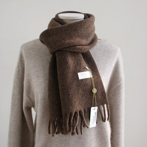 바비수 하라 울 블렌드 니트 머플러