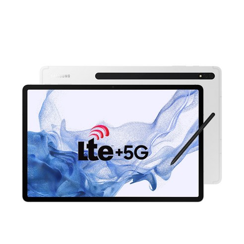 삼성전자 갤럭시탭 S8 플러스 태블릿PC 5G SM-X806N, 실버, 256GB, Wi-Fi+Cellular