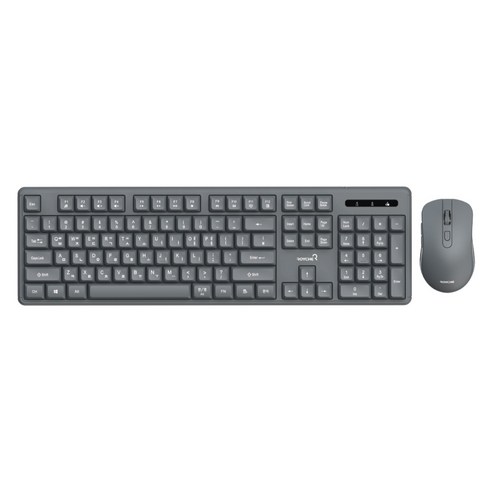 로이체 무선 키보드 마우스 콤보 세트, RMK-3800, 그레이, 일반형