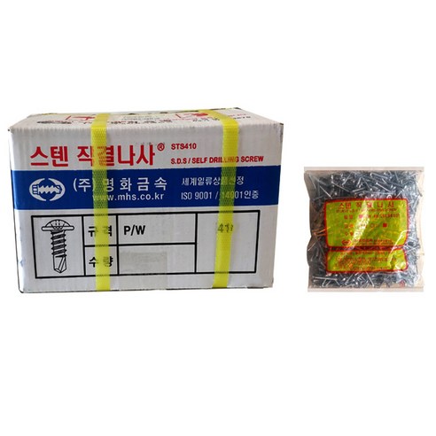 이노공구 와셔 머리 스텐 직결 나사 32mm 1474 500p, 10개