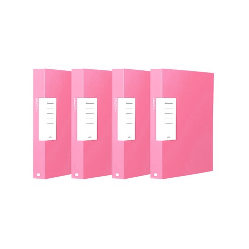 글로시 D링 바인더 A4 3공, 분홍, 4개