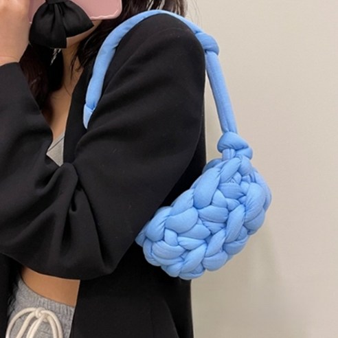 끌레어 핸드메이드 자이언트얀 핸드백 DIY 패키지 미니, TYPE 01 블루, 1세트