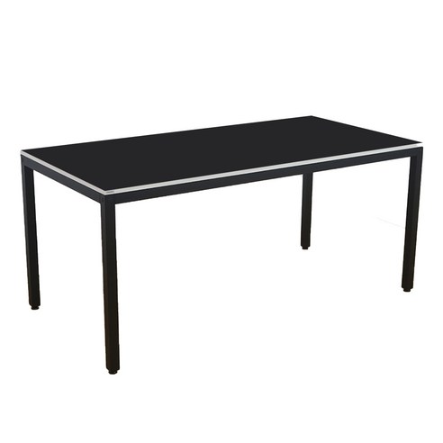 다가구 프래그마 책상 150 x 60 cm, 블랙 + 아이보리(상판) + 블랙(프레임)