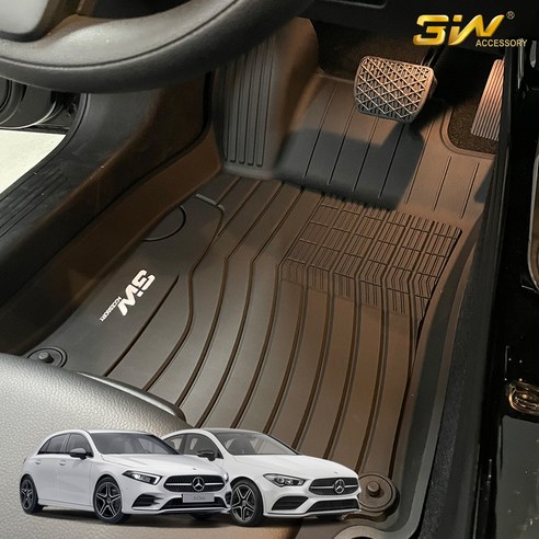 3W 에코라이너 FULL TPE 3D 카매트, 블랙, 벤츠 A class (W177/V177) 2019.09~