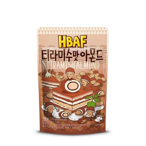 바프 티라미수맛 아몬드, 120g, 1개