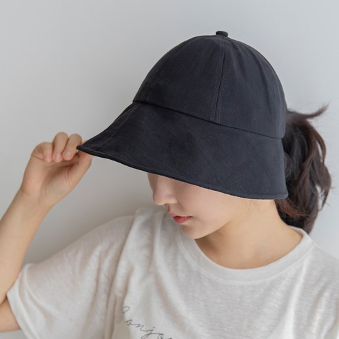 엠투디 여성용 와이어 린넨 벙거지 버킷햇