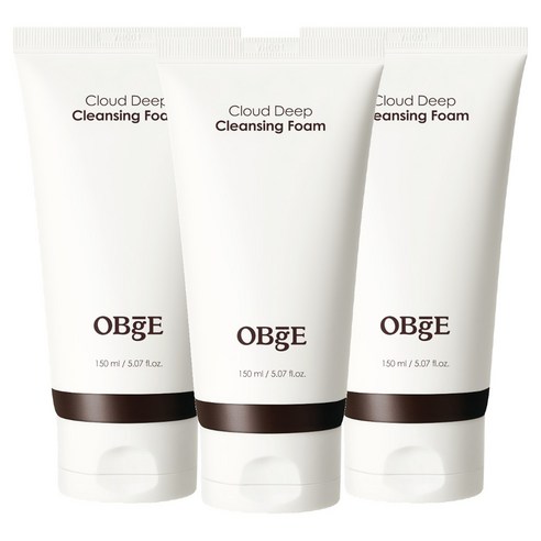 OBge 클라우드 딥 클렌징폼, 3개, 150ml