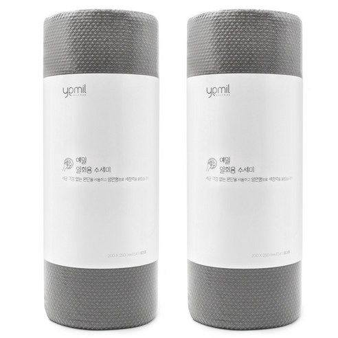 예밀 뜯어쓰는 일회용 수세미 롤형 60p, 그레이, 60개입, 2개