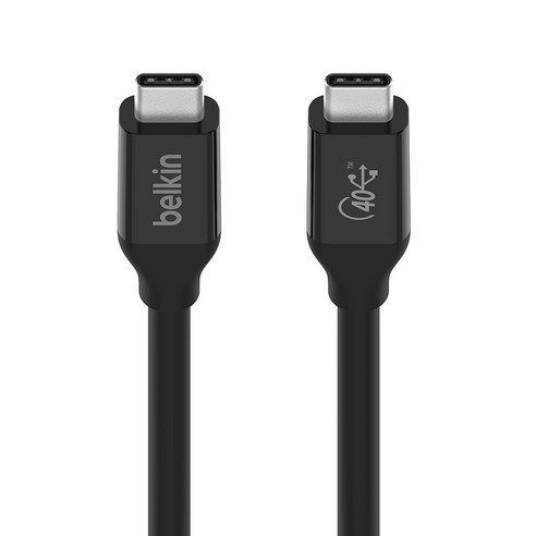 벨킨 USB 4 C-C타입 PD 100W 40Gbps 초고속 케이블, 0.8m, 블랙, 1개