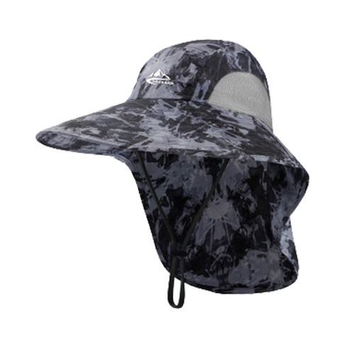 킵샌딩 등산 여행용 햇빛가리개 모자, 흑백그래비티