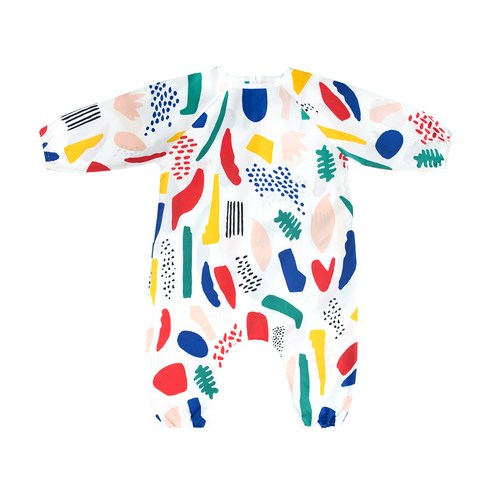 바니키즈 유아용 방수 전신 엉덩이 무봉제 미술가운, 삐에로