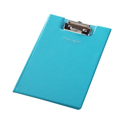 동아피엠에스 가죽 커버 클립보드 31.5 x 22.5 cm, 블루, 1개