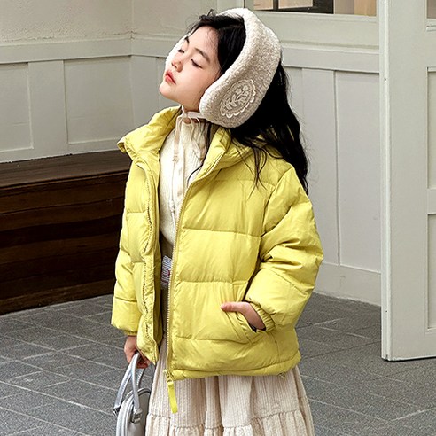 고잉키즈 여아용 심플슬림 패딩점퍼