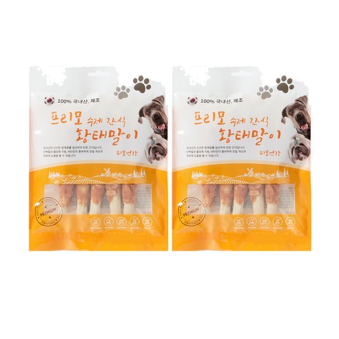 강아지 프리모 수제간식 황태말이껌 100g, 2개, 황태맛