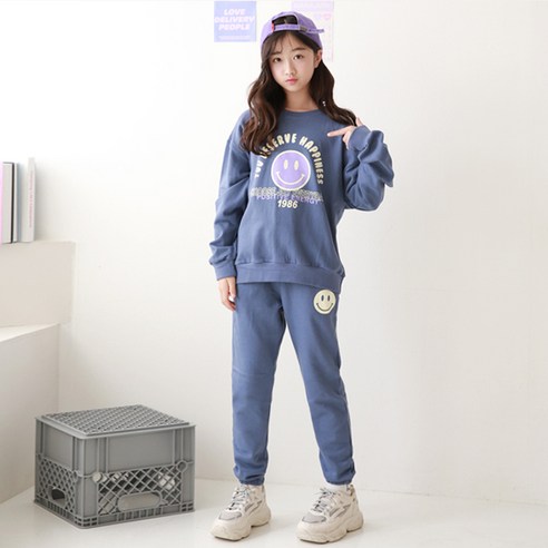 Junior 時尚 女孩 服裝 上下 褲子 套裝 女孩 女孩 初中