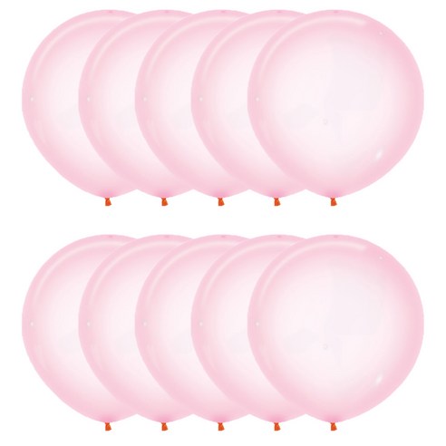 셈퍼텍스 60cm 대형풍선, 크리스탈파스텔 핑크, 10개