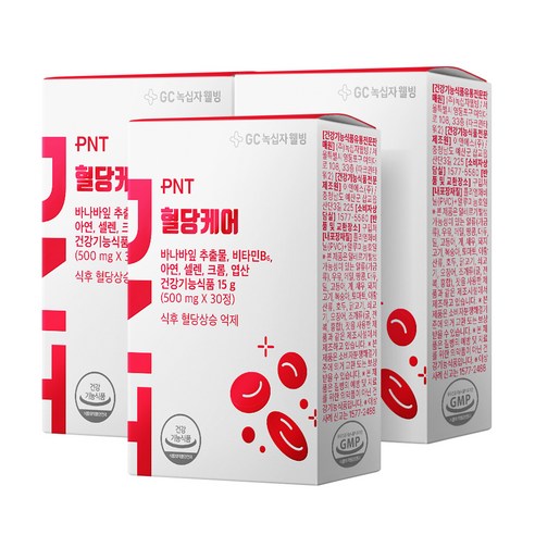 피엔티 GC 녹십자 웰빙 혈당케어 15g, 30정, 3개