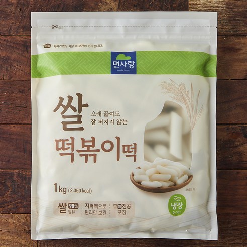 면사랑 쌀 떡볶이떡, 1kg, 1개 떡뽁이떡