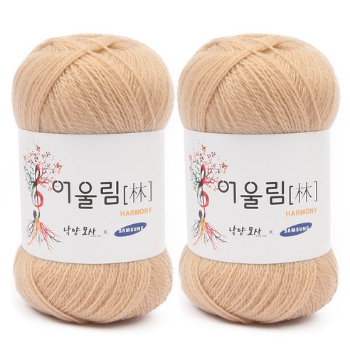브랜드얀 어울림 뜨개실 2p, 902 베이지, 400m