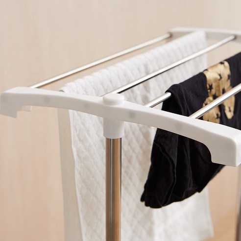 좁은 공간을 효율적으로! 트레벨 스텐 이동식 미니 빨래건조대 2단 일반형으로 빨래 고민 해결!